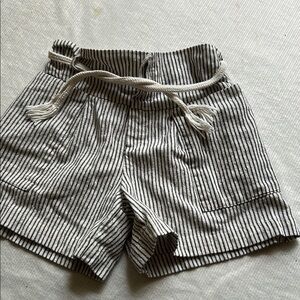 Zara Black and White Cargos with Pinstripe Design